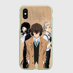 Чехол для iPhone XS Max матовый Великий из бродячих псов, Дазай Осаму, Ацуши Накаджима, Рюноске Акутагава,