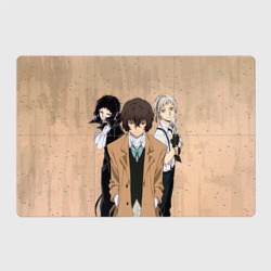 Магнитный плакат 3Х2 Великий из бродячих псов, Дазай Осаму, Ацуши Накаджима, Рюноске Акутагава,