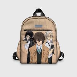 Детский рюкзак 3D Великий из бродячих псов, Дазай Осаму, Ацуши Накаджима, Рюноске Акутагава,