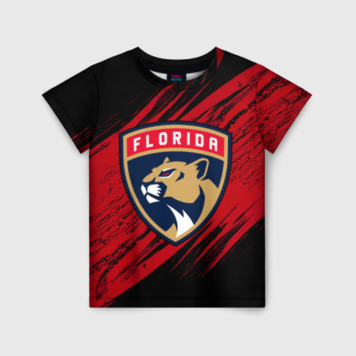 Детская футболка 3D Florida Panthers, Флорида Пантерз, NHL, цвет 3D печать