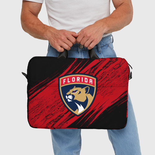 Сумка для ноутбука 3D Florida Panthers, Флорида Пантерз, NHL, цвет 3D печать - фото 5