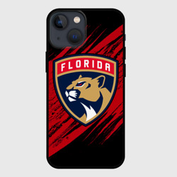 Чехол для iPhone 13 mini Florida Panthers, Флорида Пантерз, NHL