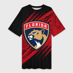 Платье-футболка 3D Florida Panthers, Флорида Пантерз, NHL
