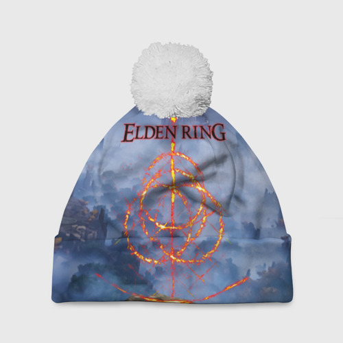 Шапка 3D c помпоном Elden Ring, Logo, цвет 3D печать