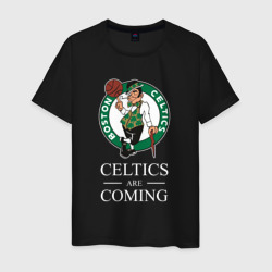 Мужская футболка хлопок Boston Celtics are coming Бостон Селтикс