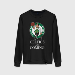 Женский свитшот хлопок Boston Celtics are coming Бостон Селтикс