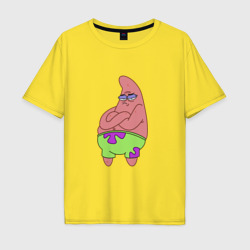 Мужская футболка хлопок Oversize Патрик Patrick star недовольный