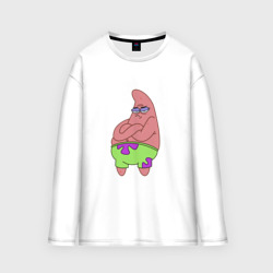 Мужской лонгслив oversize хлопок Патрик Patrick star недовольный