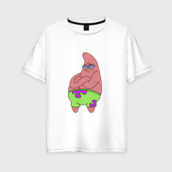 Женская футболка хлопок Oversize Патрик Patrick star недовольный