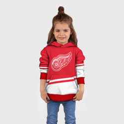 Детская толстовка 3D Detroit Red Wings, Детройт Ред Уингз Диагональные полосы - фото 2