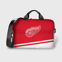 Сумка для ноутбука 3D Detroit Red Wings, Детройт Ред Уингз Диагональные полосы