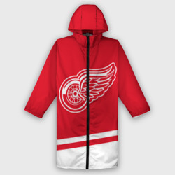 Мужской дождевик 3D Detroit Red Wings, Детройт Ред Уингз Диагональные полосы