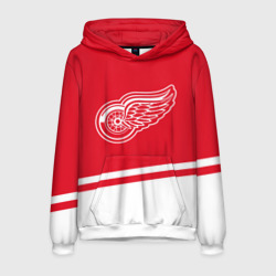 Мужская толстовка 3D Detroit Red Wings, Детройт Ред Уингз Диагональные полосы