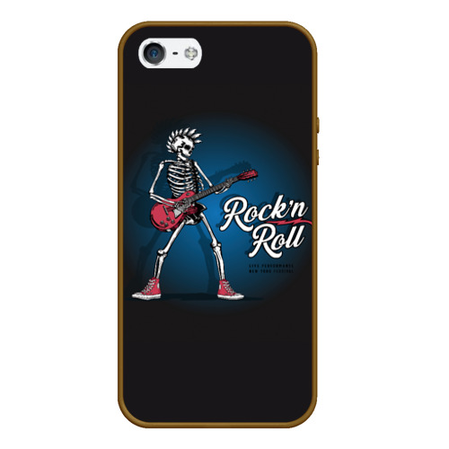 Чехол для iPhone 5/5S матовый Rock'n'roll - Панк, цвет коричневый