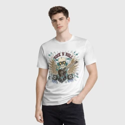 Мужская футболка 3D Rock'n'roll музыкант - фото 2