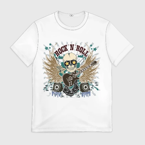 Мужская футболка 3D Rock'n'roll музыкант