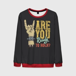 Мужской свитшот 3D Are you ready to rock?