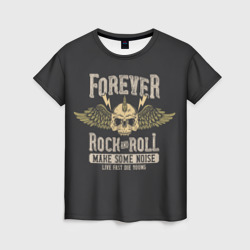 Женская футболка 3D Forever rock and roll