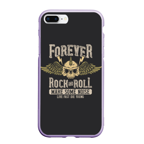 Чехол для iPhone 7Plus/8 Plus матовый Forever rock and roll, цвет светло-сиреневый
