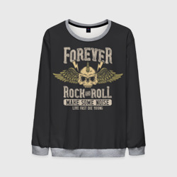 Мужской свитшот 3D Forever rock and roll