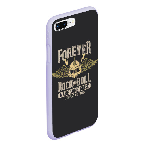 Чехол для iPhone 7Plus/8 Plus матовый Forever rock and roll, цвет светло-сиреневый - фото 3