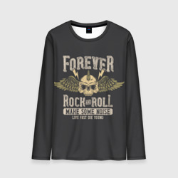 Мужской лонгслив 3D Forever rock and roll