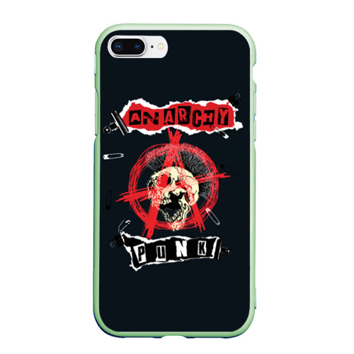 Чехол для iPhone 7Plus/8 Plus матовый Anarchy punk, цвет салатовый