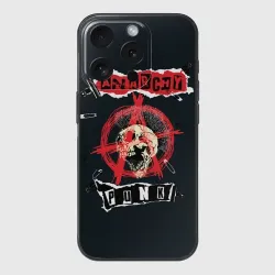 Чехол для iPhone 15 Pro силиконовый с защитой камеры Anarchy punk