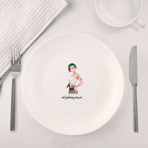 Набор: тарелка + кружка Judy Cyberpunk Джуди арт - фото 4