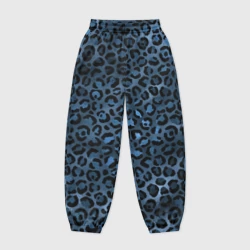 Женские джоггеры оверсайз 3D Синяя леопардовая шкура