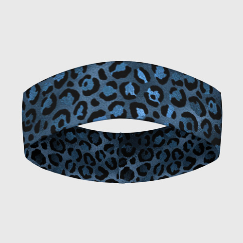 Повязка на голову 3D Синяя леопардовая шкура