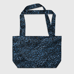 Пляжная сумка 3D Синяя леопардовая шкура