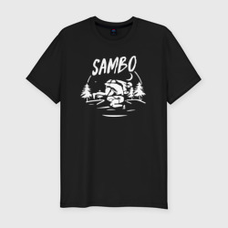 Мужская футболка хлопок Slim Самбо под луной