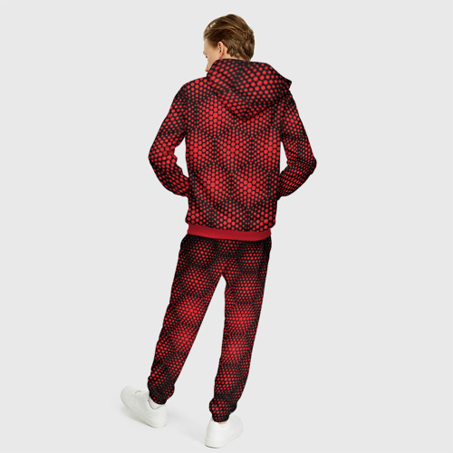Мужской 3D костюм с принтом RED ARMOR | КИБЕР БРОНЯ, вид сзади #2