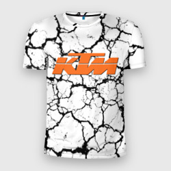 Мужская футболка 3D Slim KTM grunge background