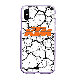 Чехол для iPhone XS Max матовый KTM grunge background