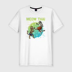 Мужская футболка хлопок Slim Мяу Тай бой котов