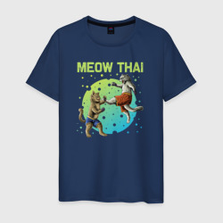 Мужская футболка хлопок Мяу Тай бой котов
