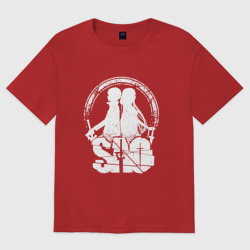 Женская футболка хлопок Oversize SAO арт