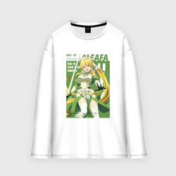 Мужской лонгслив oversize хлопок Leafa art