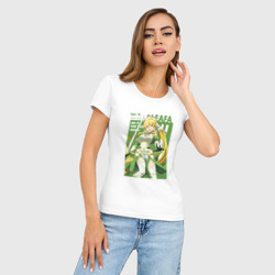 Женская футболка хлопок Slim Leafa art - фото 2