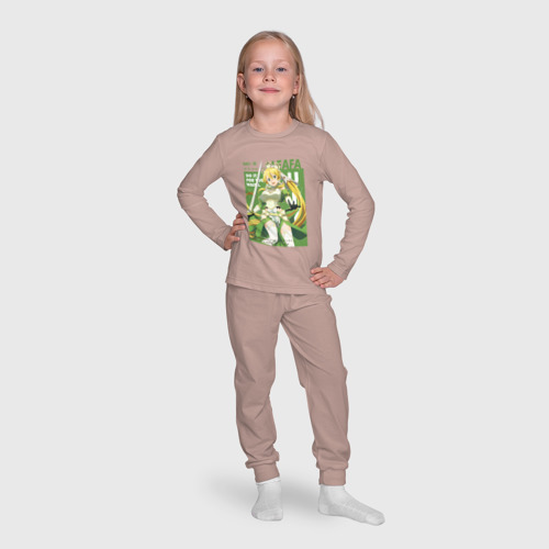 Детская пижама с лонгсливом хлопок Leafa art, цвет пыльно-розовый - фото 7