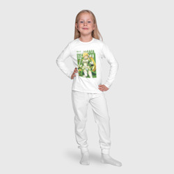 Пижама с принтом Leafa art Мастера меча онлайн для ребенка, вид на модели спереди №4. Цвет основы: белый