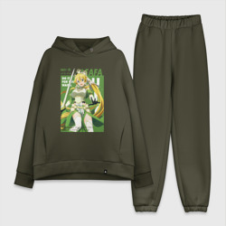 Женский костюм хлопок Oversize Leafa art