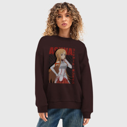 Женский свитшот oversize без начеса хлопок Asuna Yuuki арт - фото 2