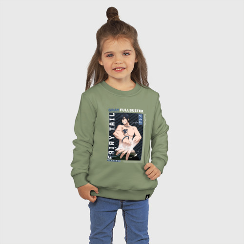 Детский свитшот хлопок с принтом Fairy Tail,  Грей Фуллбастер, фото на моделе #1