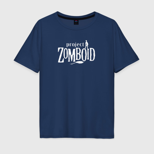 Мужская футболка хлопок Oversize с принтом Project zomboid, вид спереди #2