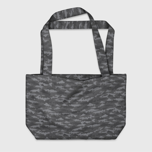 Пляжная сумка 3D Тёмно-Серый Камуфляж Рыбака