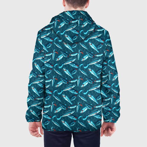Мужская куртка 3D Воблеры рыбки, цвет 3D печать - фото 5