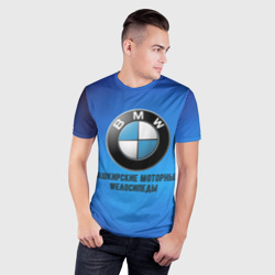 Мужская футболка 3D Slim BMW велозавод - фото 2